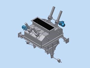 Two-sided electrically adjustable feed unit